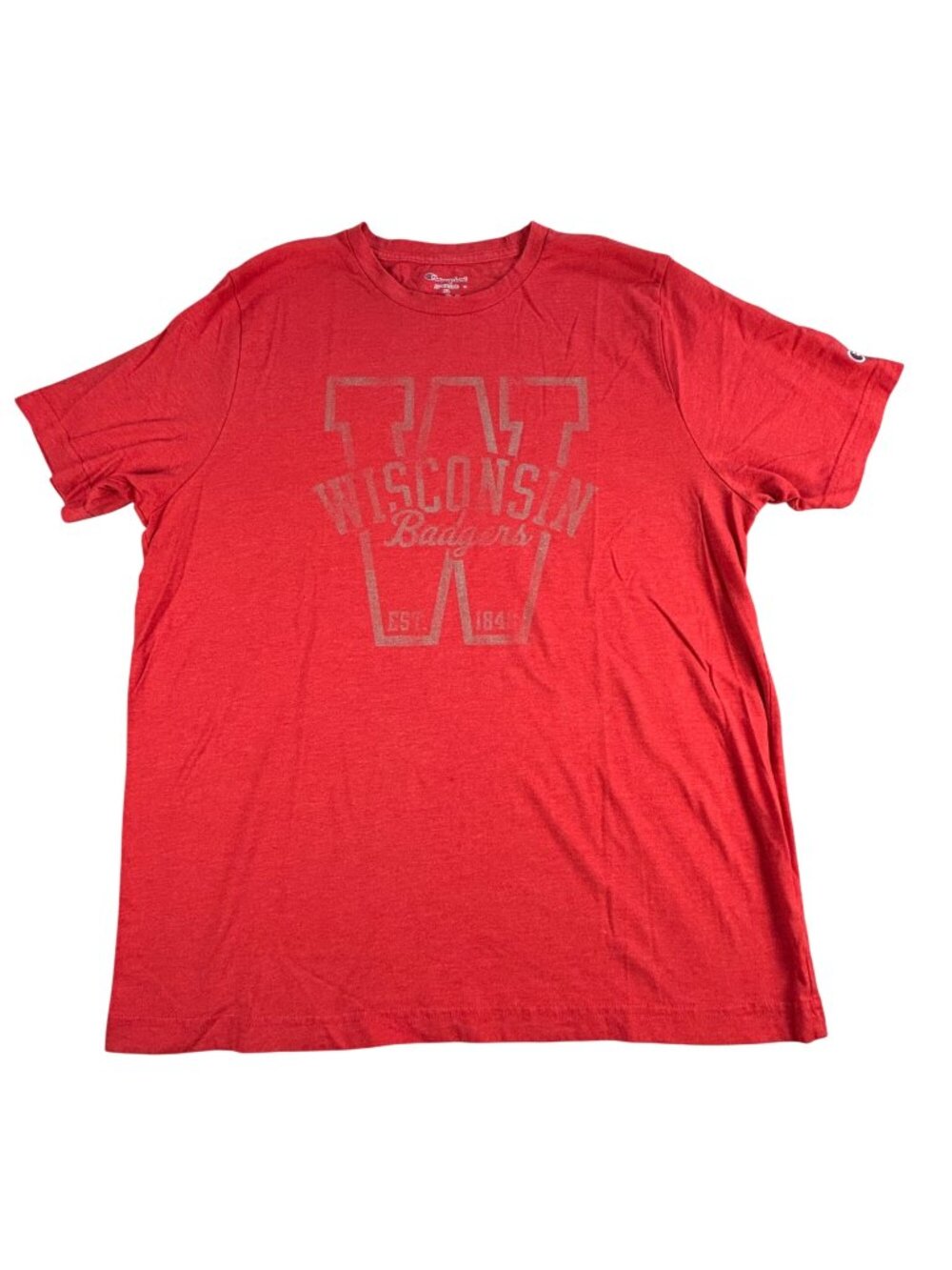 Wisconsin Badgers Red T Shirt XL Champion University of Wisconsin Football